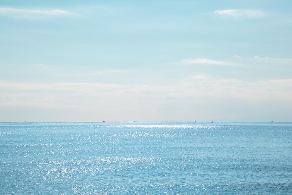 やさしい青空と海 大きい無料画像 写真素材 Sothei