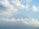 富士山頂と雲