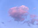 ピンクのハート雲