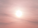 太陽とピンクの雲