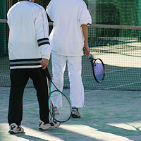 二人のテニス選手