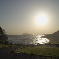 江ノ島と太陽