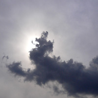 太陽を遮る雲