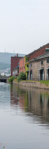 小樽運河と倉庫(縦)