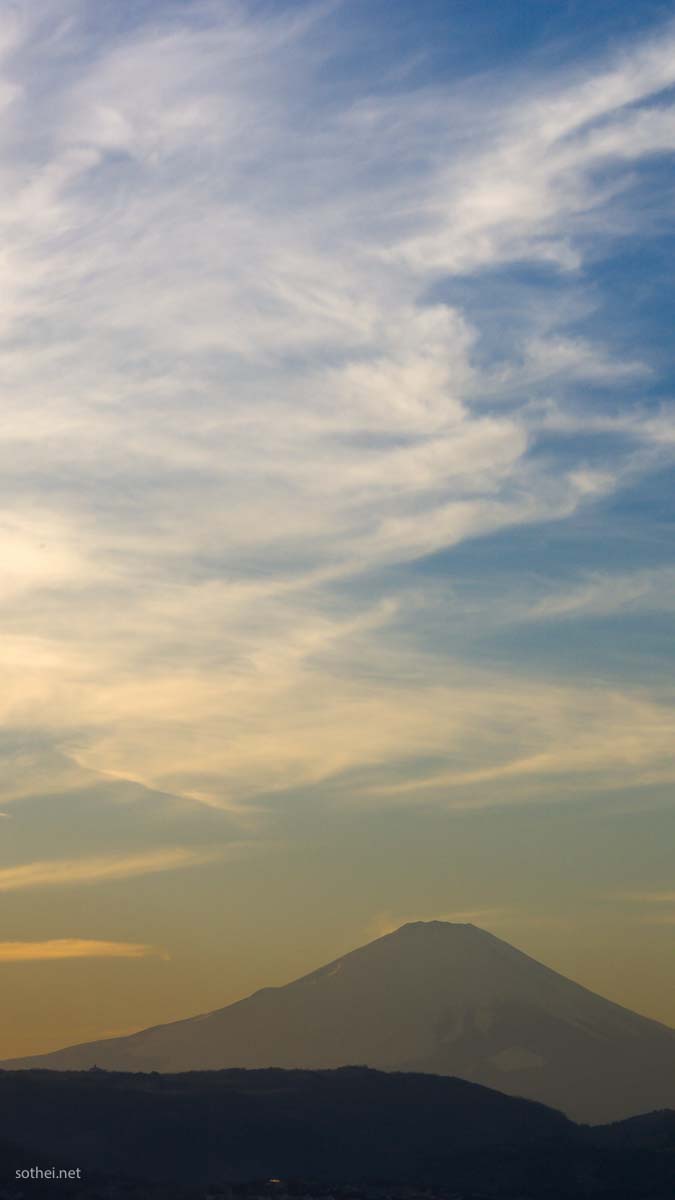 スマホ用壁紙の富士山