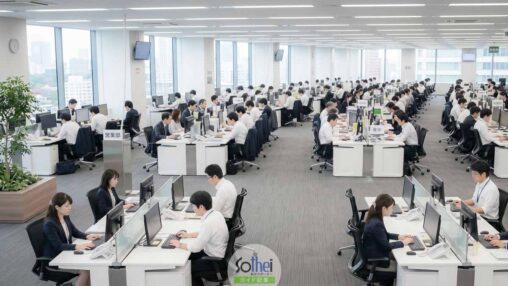 企業のオフィスフロア